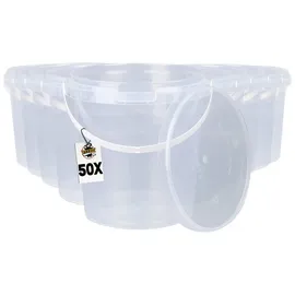FixedByU Putzeimer Kunststoff rund 1 l Transparent 50-tlg.