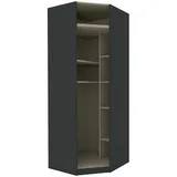 hom'in Hom`in Eckschrankkorpus System Unit, Anthrazit, Holzwerkstoff, 6,6 Fächer, 91.1x242.2x91.1 cm, Schlafzimmer, Kleiderschränke, Eckschränke