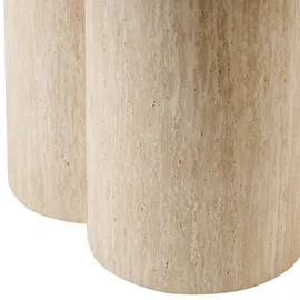 Beliani Ausziehtisch 120 x 76 cm braun
