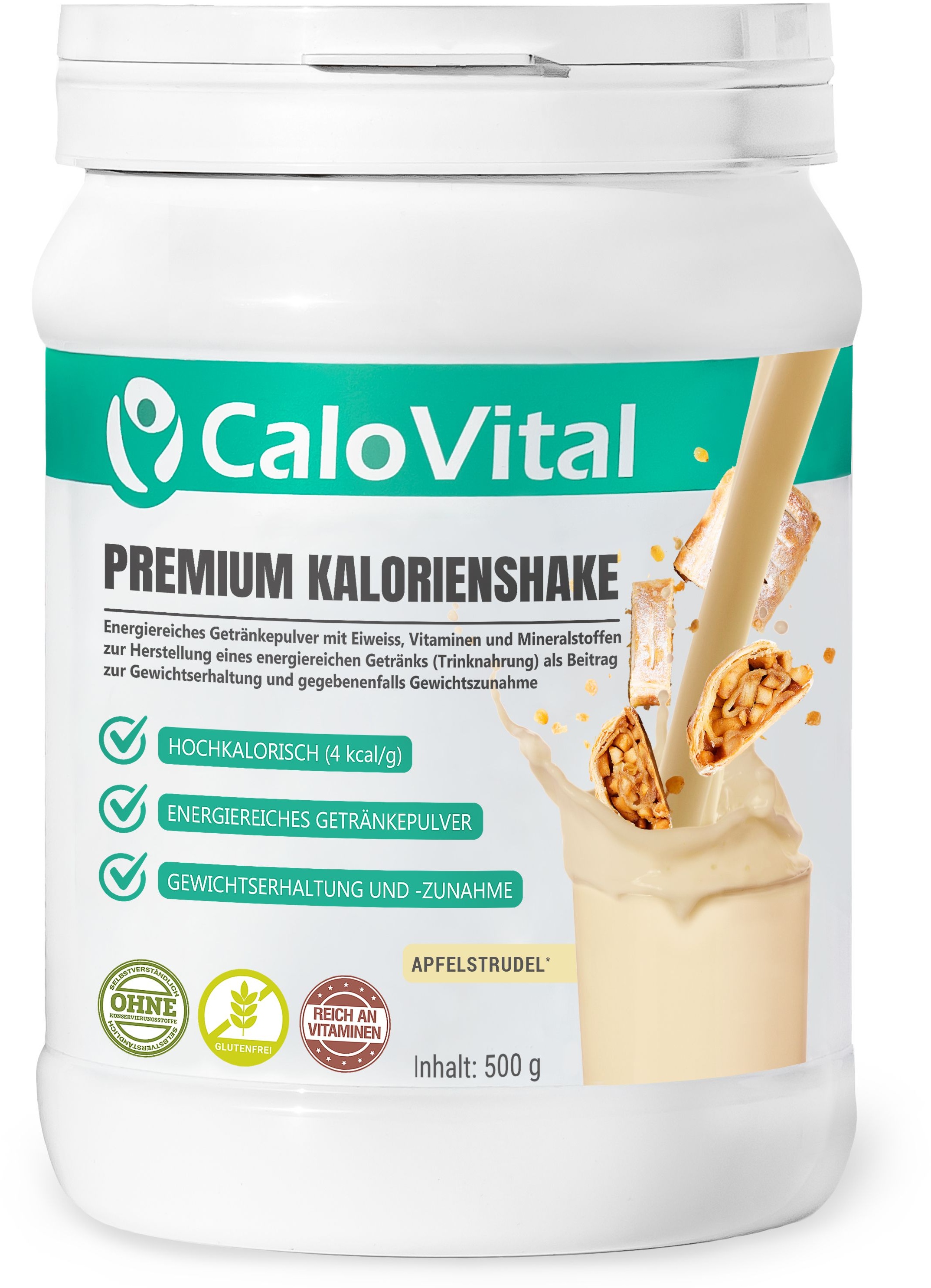 CaloVital | Hochkalorische Trinknahrung, Aufbaukost & Nahrung mit Vitaminen Pulver 500 g