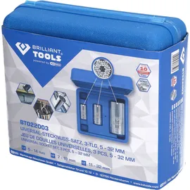BRILLIANT TOOLS Universal-Stecknuss-Satz 3-tlg. 5 - 32 mm