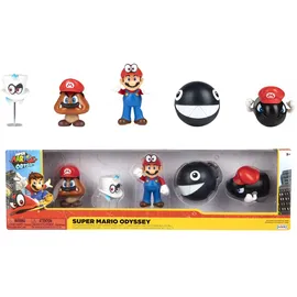 Jakks Pacific Super Mario Mario Odyssey 5er Pack, 6 cm
