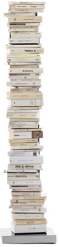 Bibliothèque totem Ptolomeo Opinion Ciatti, Designer Bruno Rainaldi, 160x35x35 cm