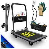 Tronitechnik Tronitechnik® Transportwagen Plattformwagen klappbar, 150 kg Tragkraft mit Antirutschbeschichtung, Griffpolster,