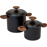 Bo-Camp Hading Topfset, schwarz, 2-teilig