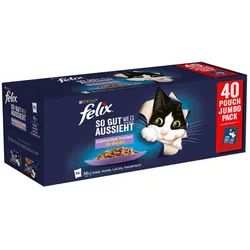 PURINA FELIX Katzennassfutter So gut wie es aussieht Gemischte Vielfalt in Gelee