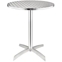 Bolero runder klappbarer Tisch Edelstahl 1 Bein 60cm