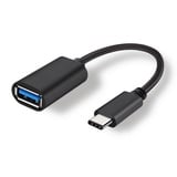 MOELECTRONIX USB 3.1 Typ-C OTG passend für Motorola Moto Edge 40 Neo | USB-A Adapter Kabel USB-Buchse Stecker Converter Type C | Schwarz