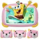 DOOGEE U7 Kinder Tablet, Android-Tablet 7 Zoll, 4-Kern-CPU, Tablet mit 4 GB (2+2 Erweiterung) RAM, 32 GB ROM, 1 TB TF, 3400 mAh, 2 MP Kamera, Bluetooth, Wi-Fi, Kids Space kompatibel, Rosa