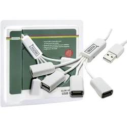 DIGITUS Slim Spider USB-Hub 4-Port USB 2.0