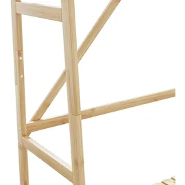 vidaXL Kleiderständer mit Ablagen 110x40x180 cm braun