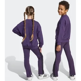 adidas LOOSE CREW FLARED KIDS LEGGINGS SET Trainingsanzug Lila 122