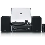 Lenco MC-760BK Stereoanlage DAB+, CD, MP3, Plattenspieler, Bluetooth®, Schwarz