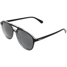 Polaroid PLD 4162/S Unisex-Sonnenbrille Vollrand Pilot Kunststoff-Gestell, schwarz