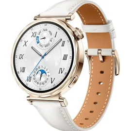 Huawei Watch GT 5 41 mm Gold Lederarmband Weiß