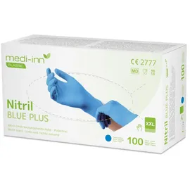 Papstar Medi-Inn Nitril blue plus Einmalhandschuhe Einweghandschuhe Puderfrei(1000,XXL,Nitril