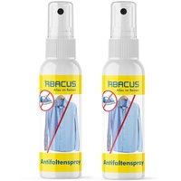 ABACUS® Antifaltenspray entfernt Falten und Knitter auf Textilien - Sprühstärke, Bügelhilfe, Anti-Faltenspray, Anti Knitterspray 2x 75ml (4026.2)