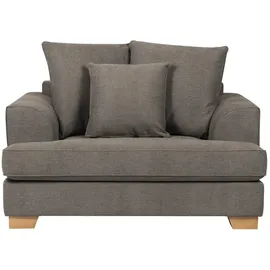 Soho Sessel Franka Webstoff 136 x 87 x 103 cm Braun mit Kissen