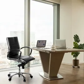 HJH Office PARMA 10 Leder Schwarz