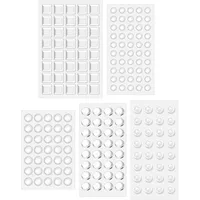 204st Bump Dots für Sehbehinderte, Silikon Taktile Blindenschrift Aufkleber Verschiedene Größen und Formen klebepunkte für Produkte für Blinde Senioren