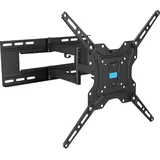 ISY ITV-3200-2 TV Wandhalterung, max. 65 Zoll, Schwenkbar, Neigbar, rotierbar, Schwarz