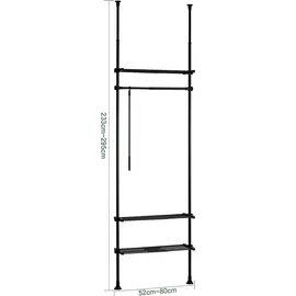 SoBuy Garderobenständer KLS07 Schwarz