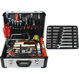 FAMEX Profi Alu Werkzeugkoffer mit Werkzeug Set silber