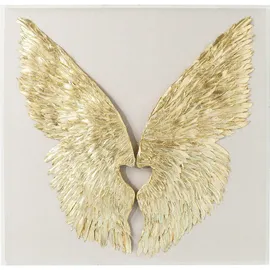 Kare Design Wings Wandschmuck Gold/Weiß, 120x120cm