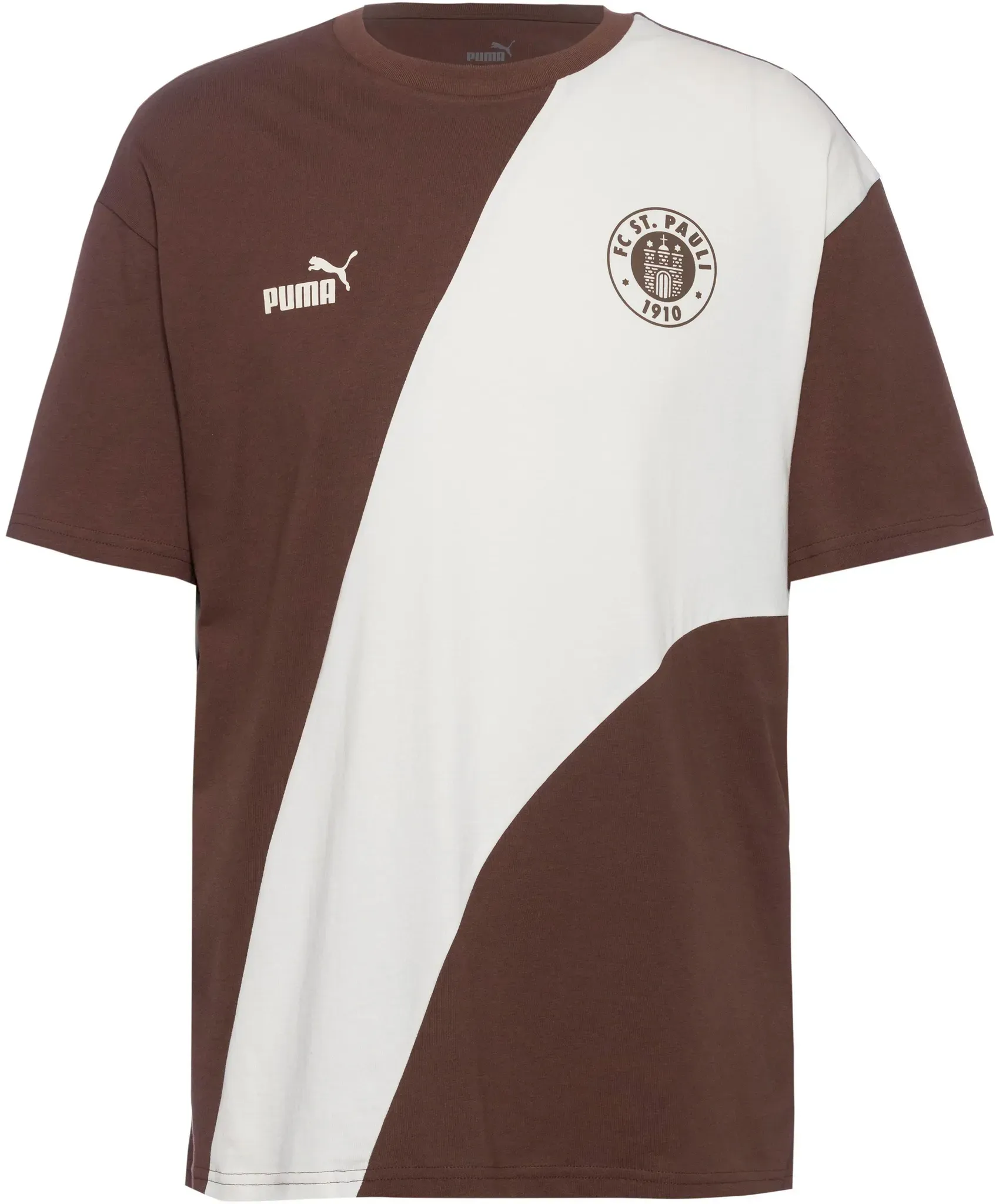 PUMA FC St. Pauli T-Shirt Herren in espresso brown-sugared almond, Größe L - braun