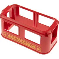 1x Lego Duplo Eisenbahn Kabine 4x8 rot gelb Ausschnitt Fenster E-Lok 35733pb01