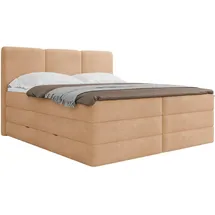 Roller Boxspringbett - terracotta - H2/H3 - inklusive Topper - 160x200 cm