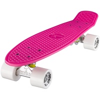 Ridge Retro Skateboard Mini Cruiser, rosa/weiß, 22 Zoll, 4X-VV54-PW52
