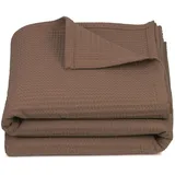 ZOLLNER Kuscheldecke,, braun Textil, 150x200 cm, Oeko-Tex® Standard 100% Wohntextilien, Decken, Kuscheldecken