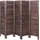 Mendler Paulonia shabby HWC-G30, Trennwand Sichtschutz Raumteiler, Shabby-Look 170x200cm ~ braun