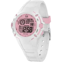 ICE-Watch - Ice Digit Explorer White pink - Weiße Mädchenuhr mit Silikonarmband - 024001 (Small)