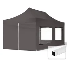 TOOLPORT Faltpavillon Economy 3 x 6 m inkl. 4 Seitenteile dunkelgrau 59052