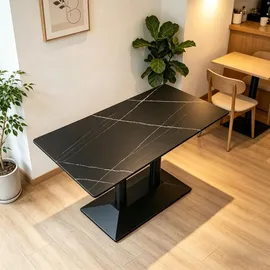 360Home Esszimmertisch 60 x 75 x 60 cm schwarz