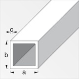 Alfer Vierkantrohr 1 m, 20 x 20 x 1 mm Alu eloxiert gebürstet edelstahl