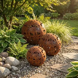kapaga Gartenkugel 23 cm Rost