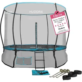 Hudora Fantastic 300V 300 cm inkl. Sicherheitsnetz und Leiter grün/türkis