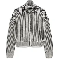 ARMEDANGELS Damen Strickjacke Loose Fit aus Bio-Woll Mix MEDEAA VANISE Loose Fit Black-oatmilk - XL