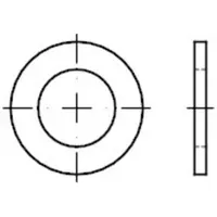 Industrial Quality Supplies DIN 433 Scheibe für Zylinderschrauben, ST