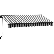 Outsunny Gelenkarmmarkise 395 x 250 cm grau
