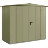 Hörmann Metall-Gerätehaus Berry Modern mit Satteldach Typ 1, 259 x 121 cm,schilfgrün,3,1 m2