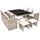vidaXL Garten-Essgruppe 11-tlg. beige 42557