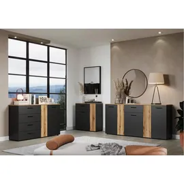 trendteam Esteban 139 x 86 x 38 cm Anthrazit / Eiche