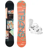 TRANS Snowboard Trans Damen Snowboard Set FE 152 cm Schwarz + Pipe M Bindung schwarz