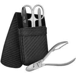 ERBE Carbon Serie Maniküre Set, 4-tlg. Etui 