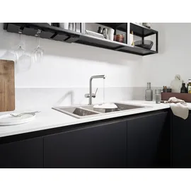 Hansgrohe Talis M54 270 1jet mit Geräteabsperrventil edelstahl finish 72827800