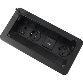 Designlight Einbausteckdose 3 m Schwarz 1 St.